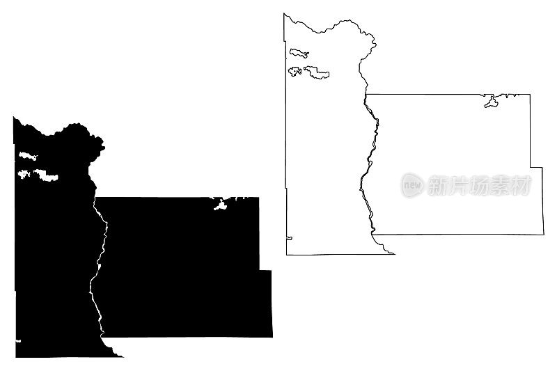 美国明尼苏达州莫里森县(U.S. County, United States, USA, USA)地图矢量插图，草稿莫里森地图